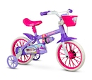Bicicleta Aro 12 Violet Nathor com Rodinhas - Infantil - Foto 1