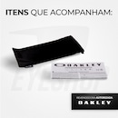 Óculos de Sol Oakley Lateralis Matte Black Ink Prizm - Unissex - Foto 16