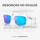 Óculos de Sol Oakley Holbrook XL Clear Sapphire Polarized - Unissex - Foto 13