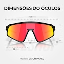Óculos de Sol Oakley Latch Panel Matte Black Prizm Ruby - Unissex - Foto 7