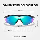 Óculos Oakley M2 Frame XL Polisehd Black Prizm Sapphire - Unissex - Foto 5