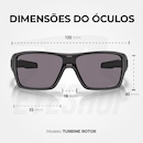 Óculos de Sol Oakley Turbine Rotor Matte Black Prizm Grey Polarized - Unissex - Foto 15