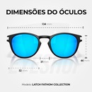 Óculos de Sol Oakley Latch Matte Black Prizm Sapphire Fantom Collection - Unissex - Foto 5