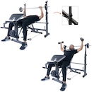 Banco Supino Yangfit Apoio Scott Cavalete e Puxada na Polia - Foto 7