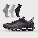 TÊNIS MIZUNO WAVE PROPHECY 13 + 3 PARES DE MEIA CANO MÉDIO MIZUNO - MASCULINO - Foto 1
