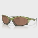 Óculos de Sol Unissex Oakley Plantaris Matte Transparent Fern Prizm Tungsten - Foto 6