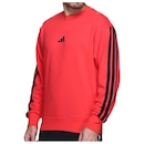 Blusão de Moletom adidas Essentials sem Capuz Três Listras - Masculino - Foto 3