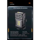 Mini Lanterna Gold Sports Led Cob Luz Dupla Super Brilhante Usb 180° Com Imã - Foto 2