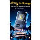 Mini Lanterna Gold Sports Led Cob Luz Dupla Super Brilhante Usb 180° Com Imã - Foto 3