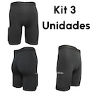 Bermuda Térmica Frishop Proteção UV Ciclista - 3 Unidades - Masculina - Foto 3