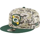 Boné Unissex New Era 950 Green Bay Packers Salute To Service Aba Reta - Foto 1