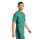 Camiseta Malha Simples Essentials Três Listras - adidas - Homem - Foto 5