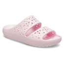 Chinelo crocs classic floral cut out sandal pink milk - Adulto - Foto 2