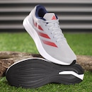 Tênis Adidas Duramo RC Cinza Vermelho e Azul - Feminino - Foto 10