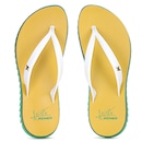 Chinelo Kenner Ibiza Brasil Anitta Amarelo Verde e Azul - Feminino - Foto 1
