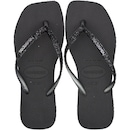 Chinelo de Dedo Feminino Havaianas Slim Square Sparkle Glitter - Foto 1