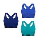 Kit Feminino Top Puma Nadador sem Costura - 3 Unidades - Foto 2