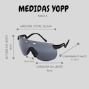 Óculos de Sol Unissex Yopp Performance Uv400 Mask A4 - Foto 8