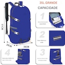 Mochila Esportiva Gold Sports Dobrável Camel Montanhismo A Prova de Água - 35 Litros - Foto 3