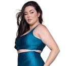 Top Fitness Plus Size New Zig 3D Vekyo com Bojo Removível - Foto 3