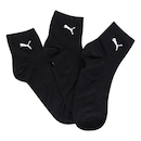 Meia Cano Médio Puma Logo - 3 Pares - Masculina - Foto 3