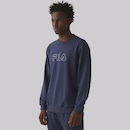 Blusão de Moletom Feminino Fila Letter Outline Light - Foto 2