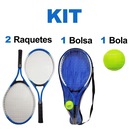 Kit 2 Raquetes de Tênis DK 1 Bola e 1 Bolsa Raquete Esportiva - Foto 3