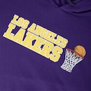 Blusão de Moletom Canguru Masculino New Era Los Angeles Lakers Core Programa - Foto 3