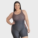 Maio Macaquinho de Natação Feminino Trinys Estampado 3585 Plus Size - Foto 1