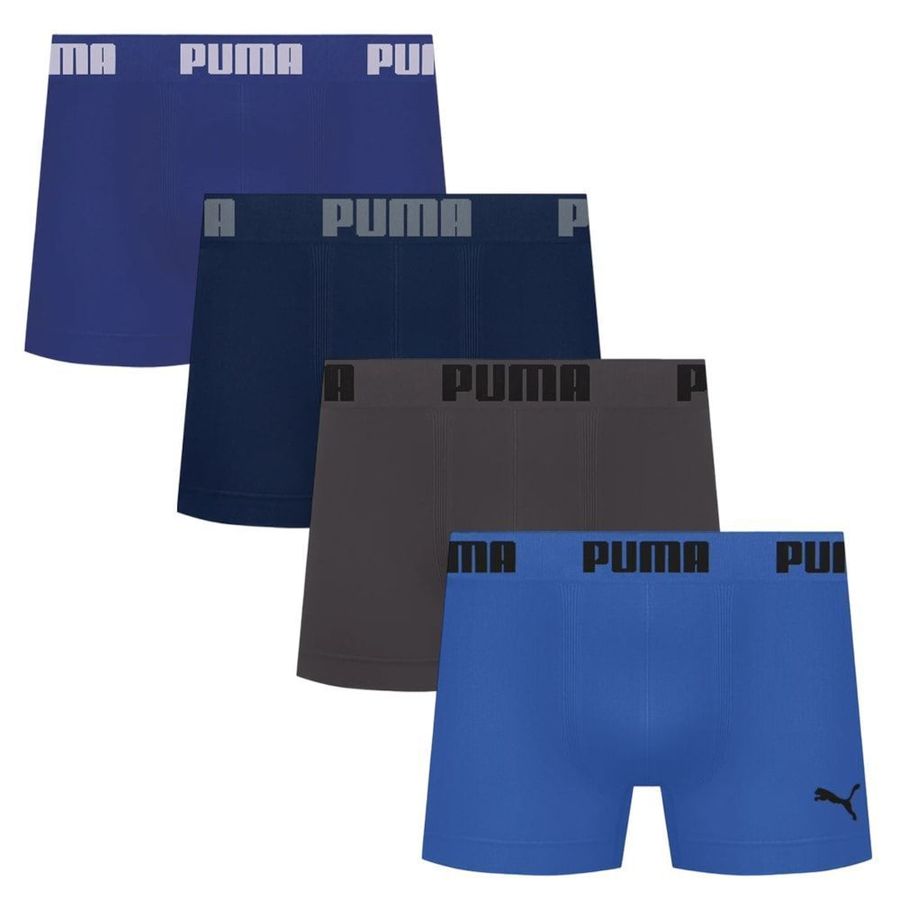 Kit 4 Cuecas Puma Boxer Sem Custura Masculina - Foto 1