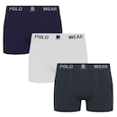Kit 3 Cuecas Boxer Polo Wear Masculina - Foto 1