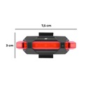 Kit Farol Lanterna para Bike 900 lumens + sinalizador Led High One USB - Foto 6