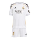 Kit Uniforme de Futebol Infantil do Real Madrid I 25/26 Adidas - Foto 1