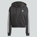Blusão de Moletom Feminino adidas 3 Stripes com Capuz - Foto 5