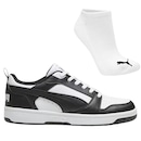 Kit Tênis Masculino Puma Rebound V6 Low Original + Meia - Foto 1