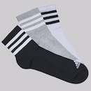 Kit Meia Cano Médio adidas Essentials 3S SPW 3 Pares Unissex - Foto 1
