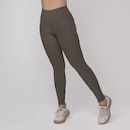 Calça Legging Fitness Textura Canelado Bolso Poliamida Feminina - Foto 2