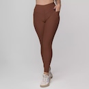Calça Legging Fitness Textura Canelado Bolso Poliamida Feminina - Foto 1