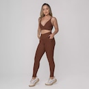 Calça Legging Fitness Textura Canelado Bolso Poliamida Feminina - Foto 2