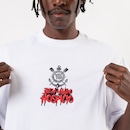 Camiseta do Corinthians Oversized Oficial Bem Vindo Ao Hospício Surf Center Masculina - Foto 7