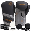 Kit Luva Boxe Muay Thai Elite Pretorian + 2 Par Bandagem + Bucal - Foto 1