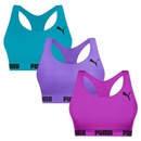 Top Puma Nadador sem Costura - 3 Unidades - Feminino - Foto 1