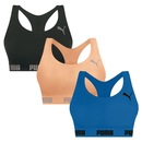 Top Puma Nadador sem Costura - 3 Unidades - Feminino - Foto 1