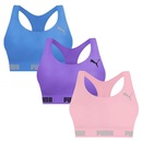 Top Puma Nadador sem Costura - 3 Unidades - Feminino - Foto 1