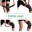 Kit Par Tornozeleira Ortopédica Ajustável HM + Par Joelheira Protetora Articulada faixa ajustável - Foto 4