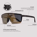 Óculos de Sol Unissex HB esportivo Presto 2.0 Gold espelhado 3 em 1 - Foto 2