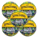 Kit 5 Bolas de Basquete Spalding Graffiti - Foto 1