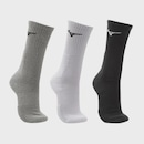 Meia Cano Alto Mizuno Prime Tam. 33 a 38 com 3 Pares Unissex - Foto 1