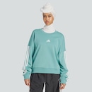 Blusão de Moletom Feminino adidas sem Capuz Essentials 3S - Foto 1