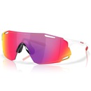 Óculos de Sol Unissex Oakley Cybr Dyno Polished White Prizm Road - Foto 2